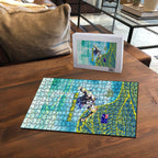 Australia Men National Water Polo Team Puzzle Aboriginal Dot Art Style Patriotic Aquatic Sport