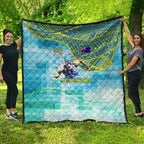 Australia Men National Water Polo Team Quilt Aboriginal Dot Art Style Patriotic Aquatic Sport