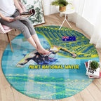 Australia Men National Water Polo Team Round Carpet Aboriginal Dot Art Style Patriotic Aquatic Sport
