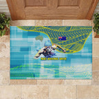 Australia Men National Water Polo Team Rubber Doormat Aboriginal Dot Art Style Patriotic Aquatic Sport