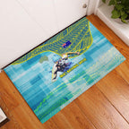 Australia Men National Water Polo Team Rubber Doormat Aboriginal Dot Art Style Patriotic Aquatic Sport