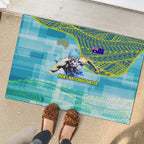 Australia Men National Water Polo Team Rubber Doormat Aboriginal Dot Art Style Patriotic Aquatic Sport