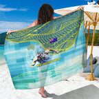 Australia Men National Water Polo Team Sarong Aboriginal Dot Art Style Patriotic Aquatic Sport