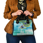 Australia Men National Water Polo Team Shoulder Handbag Aboriginal Dot Art Style Patriotic Aquatic Sport