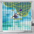Australia Men National Water Polo Team Shower Curtain Aboriginal Dot Art Style Patriotic Aquatic Sport