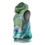 Australia Men National Water Polo Team Sleeveless Hoodie Aboriginal Dot Art Style Patriotic Aquatic Sport