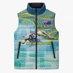 Australia Men National Water Polo Team Sleeveless Puffer Jacket Aboriginal Dot Art Style Patriotic Aquatic Sport