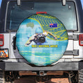 Australia Men National Water Polo Team Spare Tire Cover Aboriginal Dot Art Style Patriotic Aquatic Sport