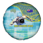 Australia Men National Water Polo Team Spare Tire Cover Aboriginal Dot Art Style Patriotic Aquatic Sport