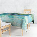Australia Men National Water Polo Team Tablecloth Aboriginal Dot Art Style Patriotic Aquatic Sport