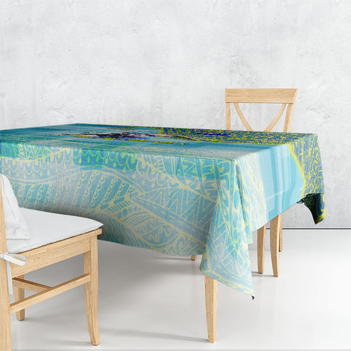 Australia Men National Water Polo Team Tablecloth Aboriginal Dot Art Style Patriotic Aquatic Sport