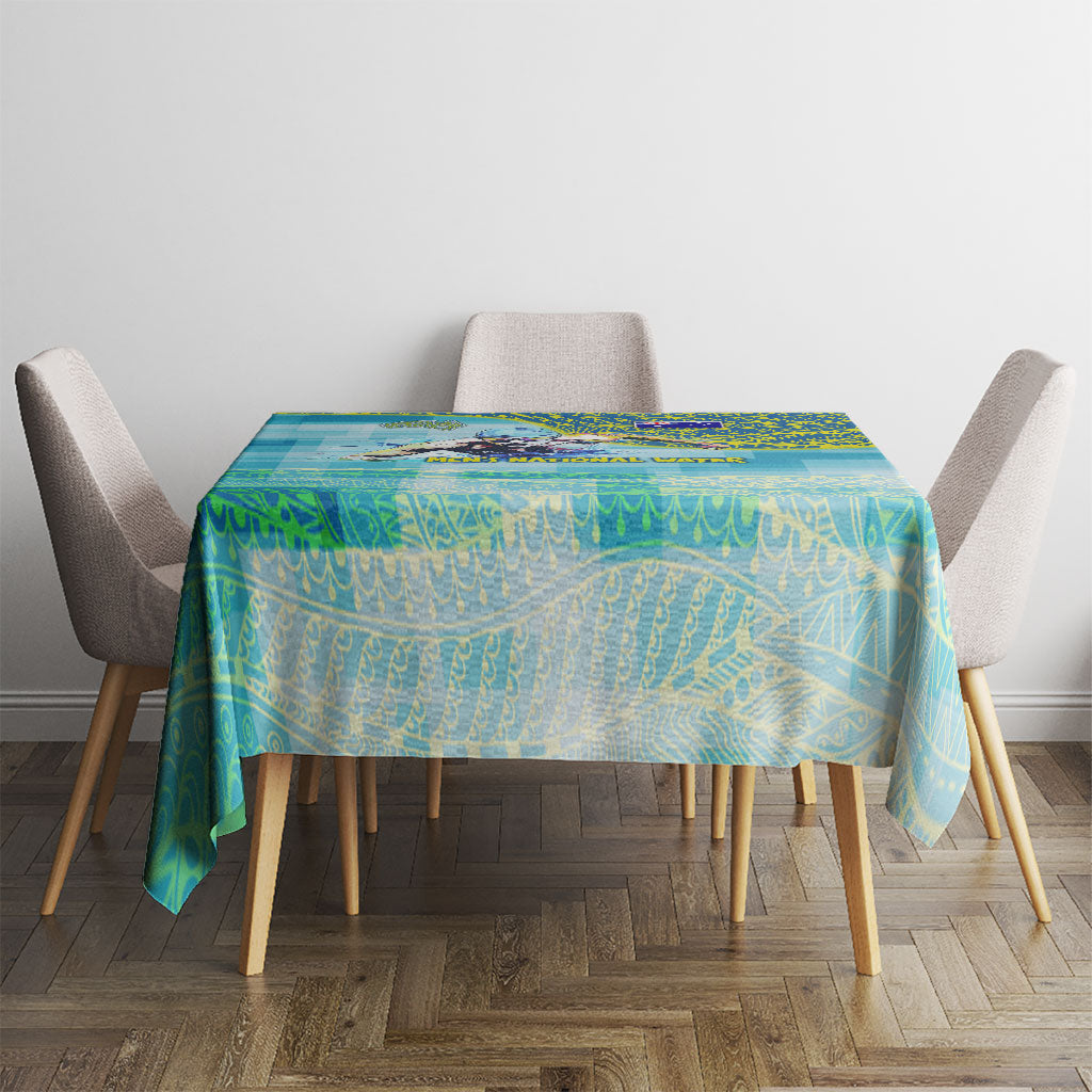 Australia Men National Water Polo Team Tablecloth Aboriginal Dot Art Style Patriotic Aquatic Sport