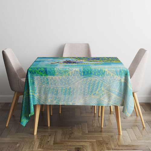 Australia Men National Water Polo Team Tablecloth Aboriginal Dot Art Style Patriotic Aquatic Sport