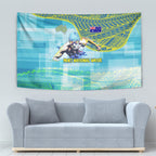 Australia Men National Water Polo Team Tapestry Aboriginal Dot Art Style Patriotic Aquatic Sport
