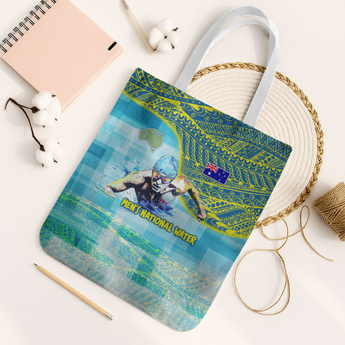 Australia Men National Water Polo Team Tote Bag Aboriginal Dot Art Style Patriotic Aquatic Sport