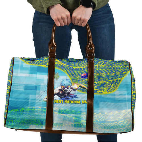 Australia Men National Water Polo Team Travel Bag Aboriginal Dot Art Style Patriotic Aquatic Sport