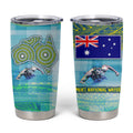 Australia Men National Water Polo Team Tumbler Cup Aboriginal Dot Art Style Patriotic Aquatic Sport