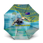 Australia Men National Water Polo Team Umbrella Aboriginal Dot Art Style Patriotic Aquatic Sport