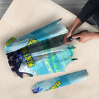 Australia Men National Water Polo Team Umbrella Aboriginal Dot Art Style Patriotic Aquatic Sport
