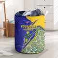 Personalized Australia Swimming Athlete Laundry Basket Aboriginal Dot Pattern Competitive Swimmer Patriotic