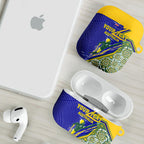 Personalized Australia Swimming Athlete AirPods Case Aboriginal Dot Pattern Competitive Swimmer Patriotic