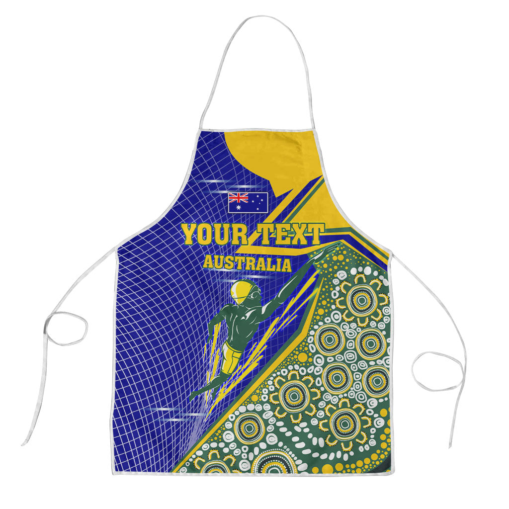 Personalized Australia Swimming Athlete Apron Aboriginal Dot Pattern Competitive Swimmer Patriotic
