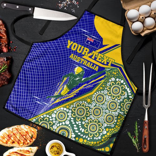 Personalized Australia Swimming Athlete Apron Aboriginal Dot Pattern Competitive Swimmer Patriotic