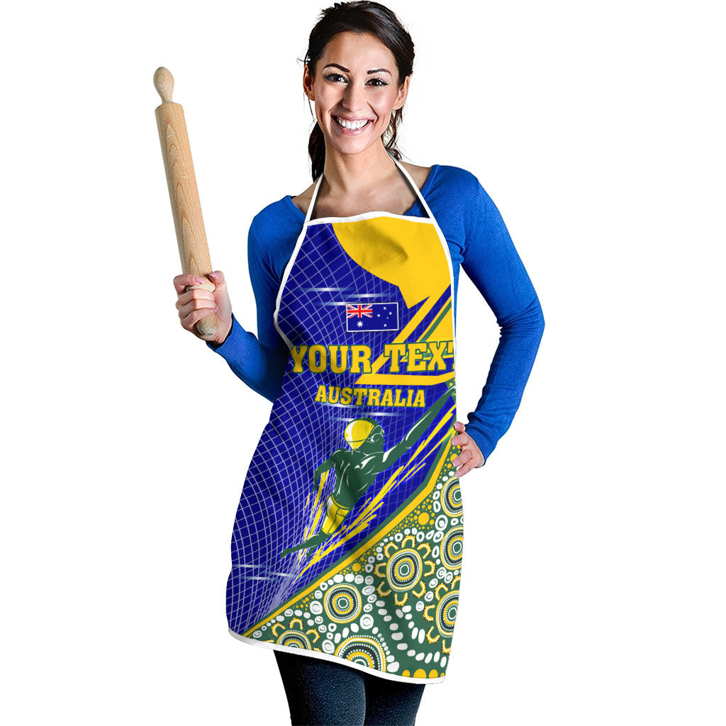 Personalized Australia Swimming Athlete Apron Aboriginal Dot Pattern Competitive Swimmer Patriotic