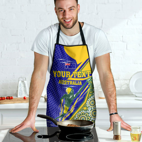 Personalized Australia Swimming Athlete Apron Aboriginal Dot Pattern Competitive Swimmer Patriotic