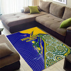 Personalized Australia Swimming Athlete Area Rug Aboriginal Dot Pattern Competitive Swimmer Patriotic