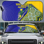 Personalized Australia Swimming Athlete Auto Sun Shade Aboriginal Dot Pattern Competitive Swimmer Patriotic