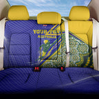 Personalized Australia Swimming Athlete Back Car Seat Cover Aboriginal Dot Pattern Competitive Swimmer Patriotic