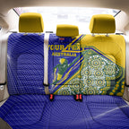 Personalized Australia Swimming Athlete Back Car Seat Cover Aboriginal Dot Pattern Competitive Swimmer Patriotic