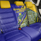 Personalized Australia Swimming Athlete Back Car Seat Cover Aboriginal Dot Pattern Competitive Swimmer Patriotic