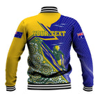 Personalized Australia Swimming Athlete Baseball Jacket Aboriginal Dot Pattern Competitive Swimmer Patriotic