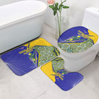 Personalized Australia Swimming Athlete Bathroom Set Aboriginal Dot Pattern Competitive Swimmer Patriotic