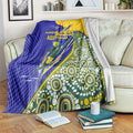 Personalized Australia Swimming Athlete Blanket Aboriginal Dot Pattern Competitive Swimmer Patriotic