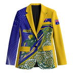 Personalized Australia Swimming Athlete Blazer Aboriginal Dot Pattern Competitive Swimmer Patriotic