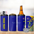Personalized Australia Swimming Athlete 4 in 1 Can Cooler Tumbler Aboriginal Dot Pattern Competitive Swimmer Patriotic