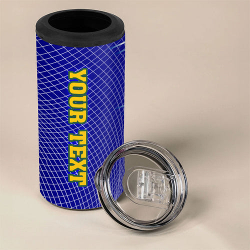 Personalized Australia Swimming Athlete 4 in 1 Can Cooler Tumbler Aboriginal Dot Pattern Competitive Swimmer Patriotic