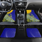 Personalized Australia Swimming Athlete Car Mats Aboriginal Dot Pattern Competitive Swimmer Patriotic