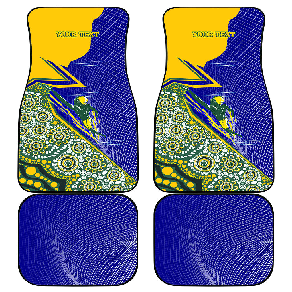 Personalized Australia Swimming Athlete Car Mats Aboriginal Dot Pattern Competitive Swimmer Patriotic