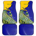 Personalized Australia Swimming Athlete Car Mats Aboriginal Dot Pattern Competitive Swimmer Patriotic