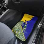 Personalized Australia Swimming Athlete Car Mats Aboriginal Dot Pattern Competitive Swimmer Patriotic