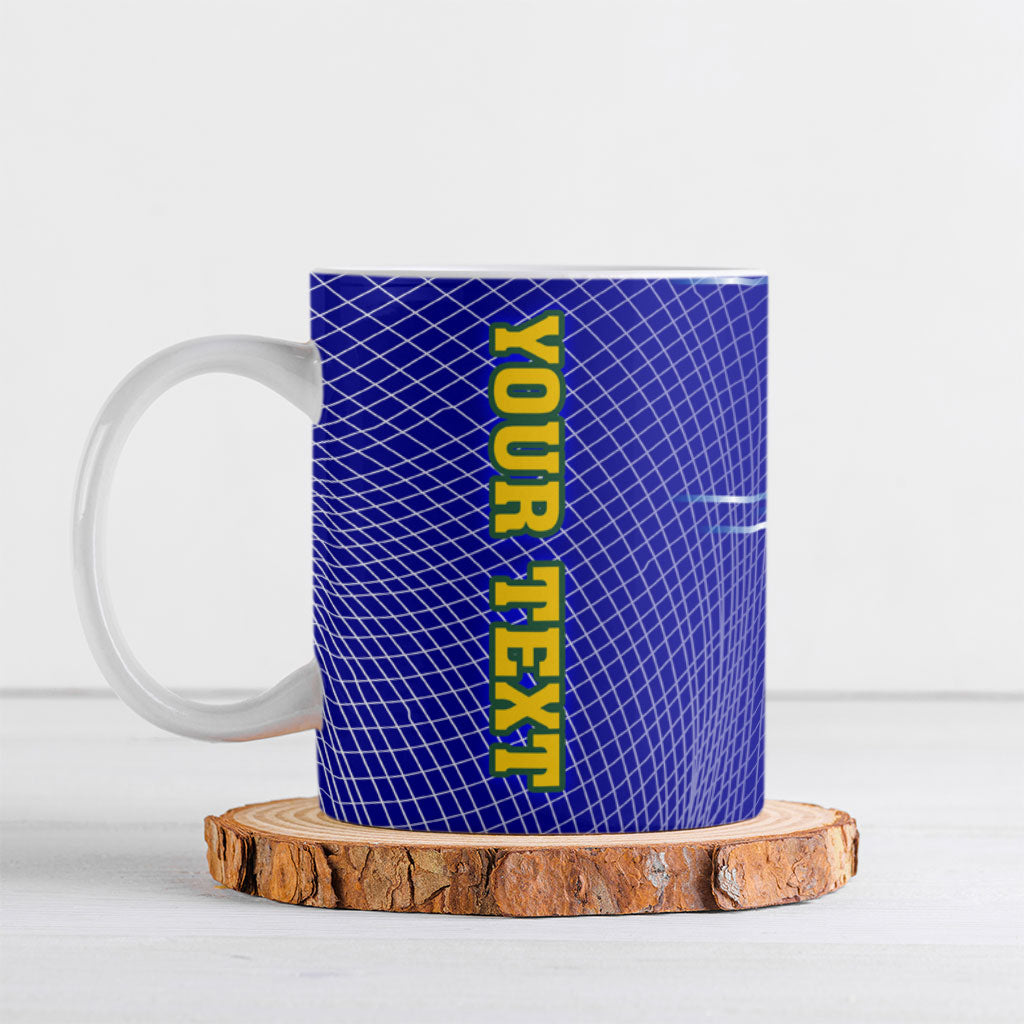 Personalized Australia Swimming Athlete Ceramic Mug Aboriginal Dot Pattern Competitive Swimmer Patriotic
