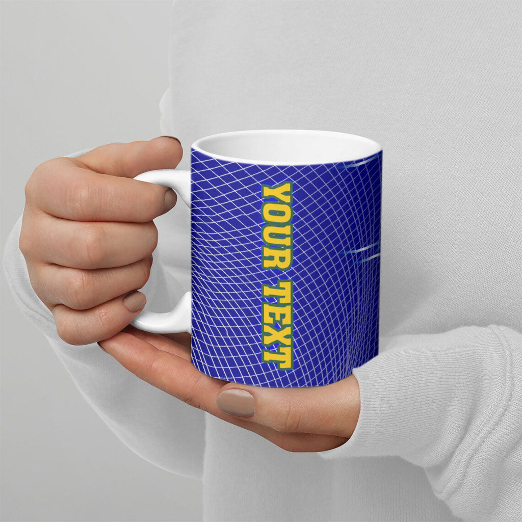 Personalized Australia Swimming Athlete Ceramic Mug Aboriginal Dot Pattern Competitive Swimmer Patriotic
