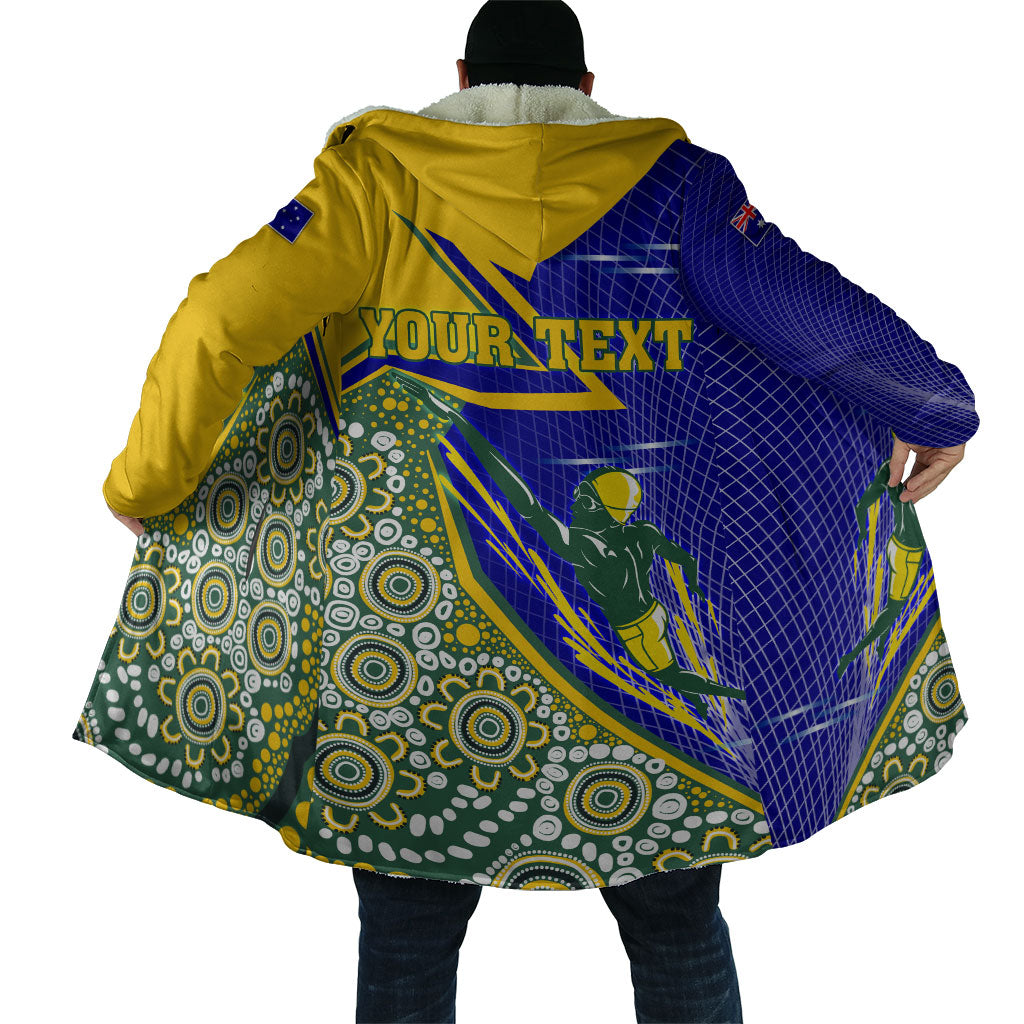 Personalized Australia Swimming Athlete Cloak Aboriginal Dot Pattern Competitive Swimmer Patriotic