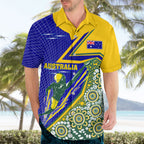 Personalized Australia Swimming Athlete Hawaiian Shirt Aboriginal Dot Pattern Competitive Swimmer Patriotic