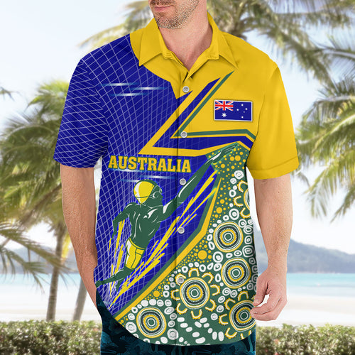 Personalized Australia Swimming Athlete Hawaiian Shirt Aboriginal Dot Pattern Competitive Swimmer Patriotic