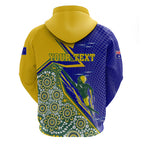Personalized Australia Swimming Athlete Hoodie Aboriginal Dot Pattern Competitive Swimmer Patriotic